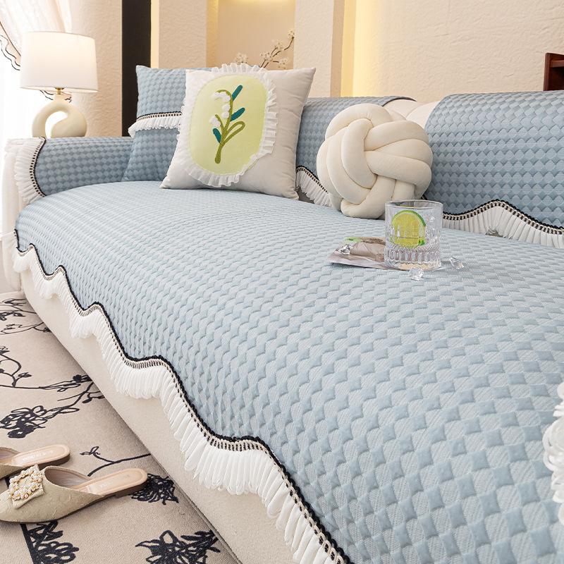 Summer Cool Doudou Special-Shaped Ice Silk Sofa Cushion  New Non-Slip Mat Seat Cushion Straight Row Cold Cover Cover