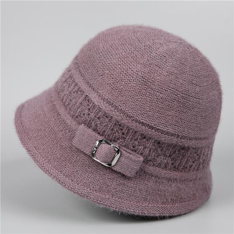 Hat Autumn and Winter Basin Hat Old Lady Cold Hat Piled Thick Warm Knitted Hat