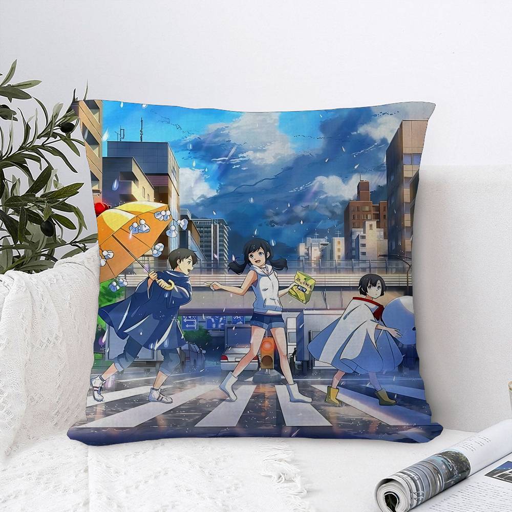 Cartoon Weathering With You Pillow Gift Home Office Decoration Pillow Bedroom Sofa Car Cushion CoverPillow Case