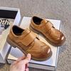 Retro Fashion Leather Children's Leather Shoes Soft Sole Boys Black British Style Performance Shoes