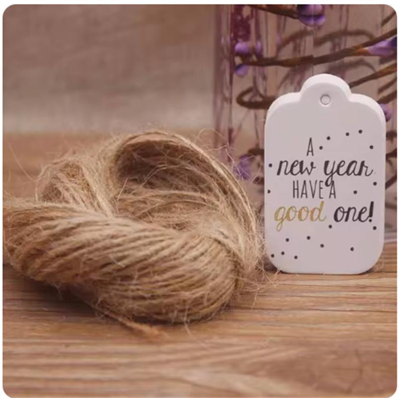 100PCS 20 meter rope cowhide gift label, thank you paper gift, New Year's Halloween label, party decoration