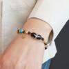 Handcrafted Bead Red Agate Beaded Bracelet With Turquoise Accent,Clear Quartz