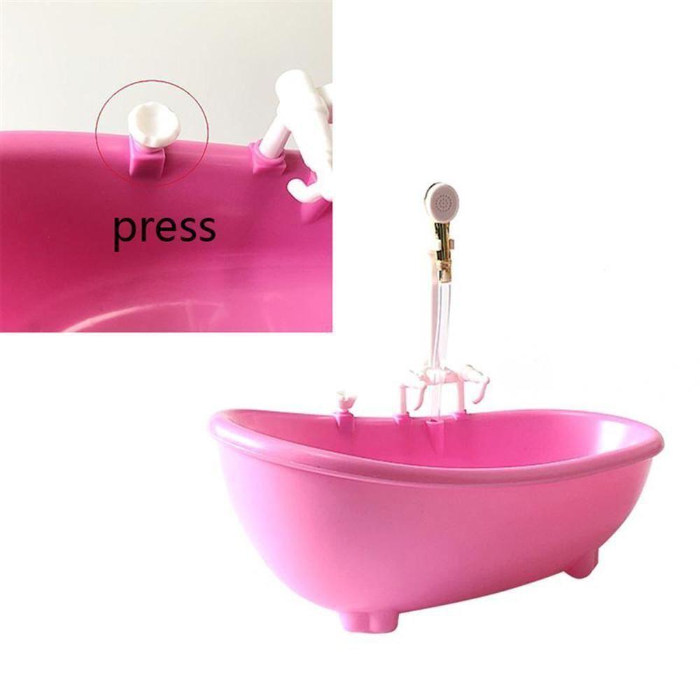 Spraying Water Kids Bathing Toys Pretend Toy Mini Bathroom Tub Creative Electric Bathtub  DIY Toy