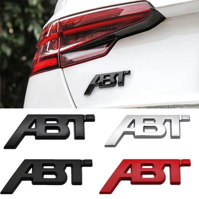 3D Metall ABT Klistermärke Bil Bakre Bagagelucka Bokstav Logo Märke För A3 A4 A5 A7 A7 Q3 Q5 Q7 TT RS6 RS3 Tillbehör