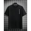 Herren Freizeit-Rundhals-T-Shirt mit japanischem Kalligrafie-Druck, Lockerer Schnitt, Kurzarm-Oberteil für Frühling und Sommer Outdoor-Bekleidung Mode | Trend | Langlebig
