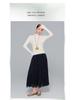 Velvet Hollow Hem A-line Cake Skirt - Women's Slimming Autumn/Winter 2025