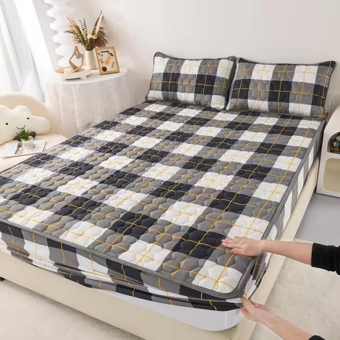 Neu eingetroffener, milbendichter, weicher, gesteppter Matratzenbezug für Twin und Queen, All-inclusive-Steppbettbezug ohne Kissenbezug