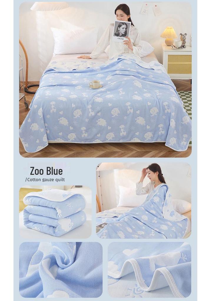 Premium A-grade Pure Cotton 6-Layer Gauze Comforter & Nap Blanket