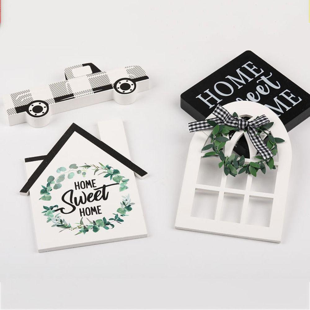 Wooden Hanging Sign DIY Car Ornaments Rustic Farmhouse Accessories  Wall Decor