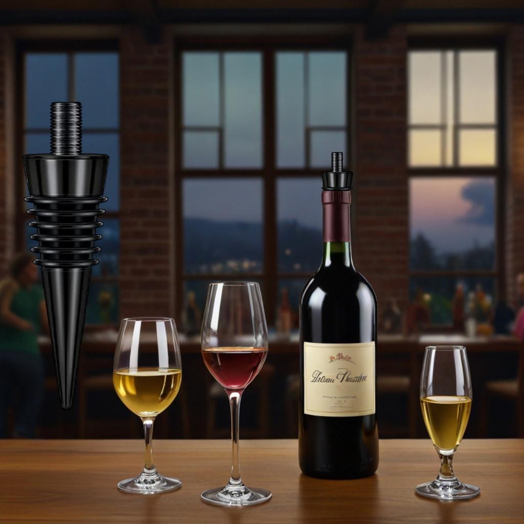 Gold Color Aluminum Wine Stopper With Antileak Design For Red Wine Preservation