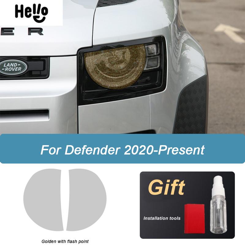 For Land Rover Defender L663 110 90 2020 2021 Car Headlight Protective Film Smoked Black Tint Wrap Vinyl Transparent TPU Sticker