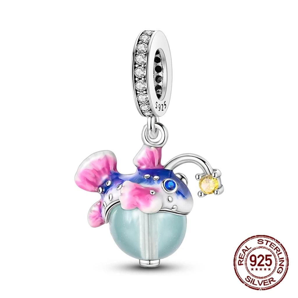 Brand New Copper Metal Boat turtle Starfish sea horse ocean series Charm Bead Component Compatible With Authentic Original Do It Yourself Bracelet