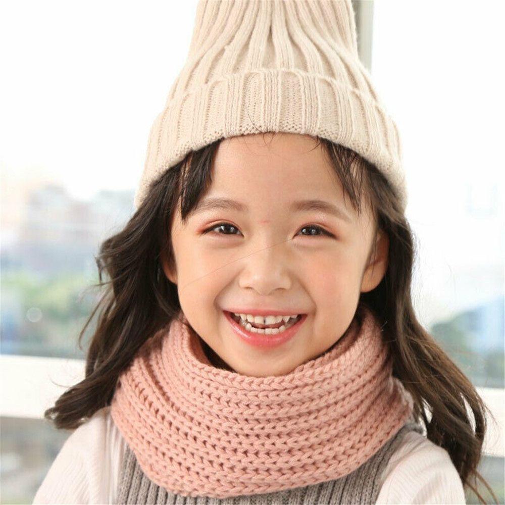 Cachecol Infantil Meninos Meninas Bebê Inverno Quente Cachecol Feminino Xale Tricô Cachecol Infantil Gola de Pescoço Manter Aquecido Acessórios Barato Pai