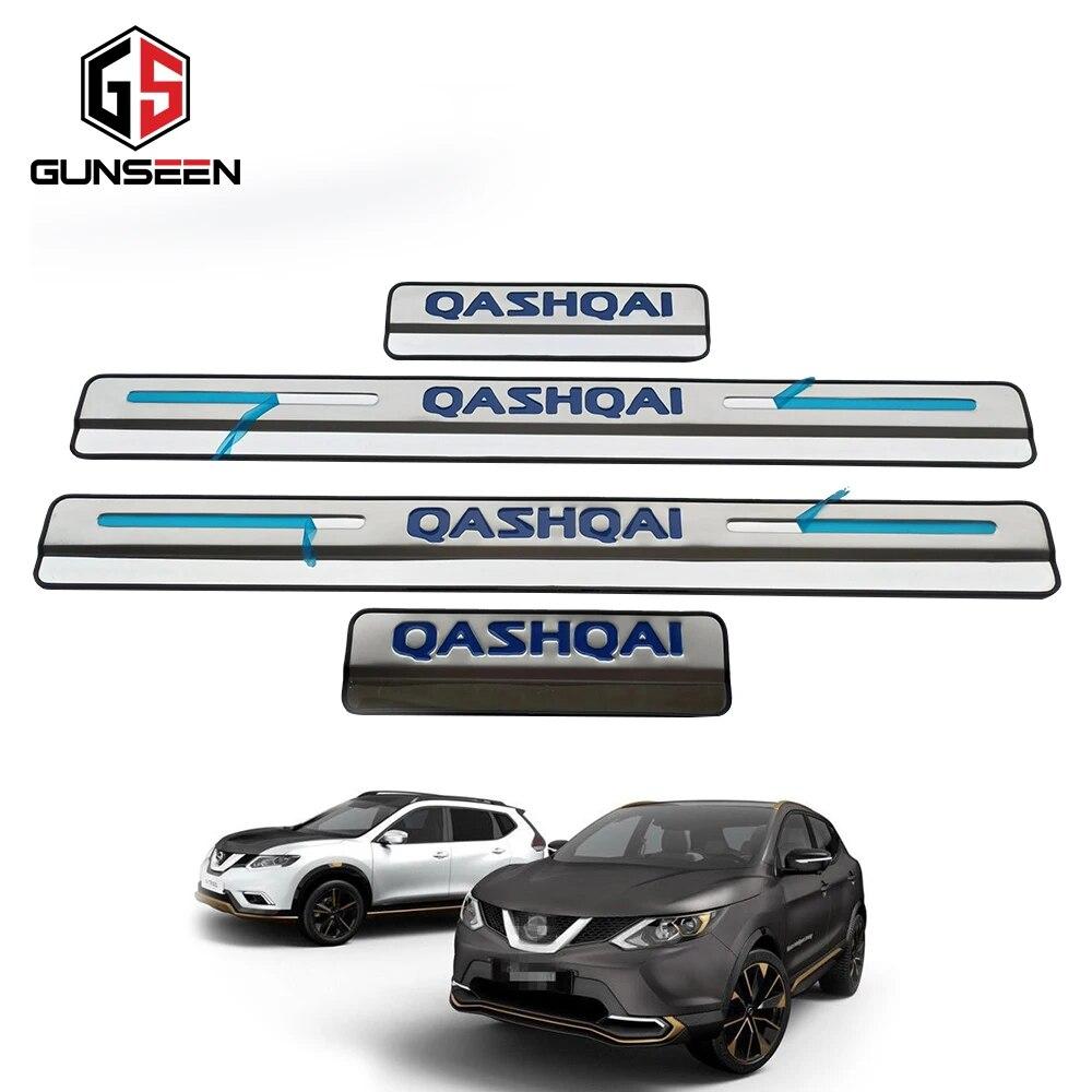 

Стайлинг автомобиля для Nissan Qashqai на порог J11 накладка из нержавеющей стали педаль порога авто аксессуары наклейка 2015 2017
