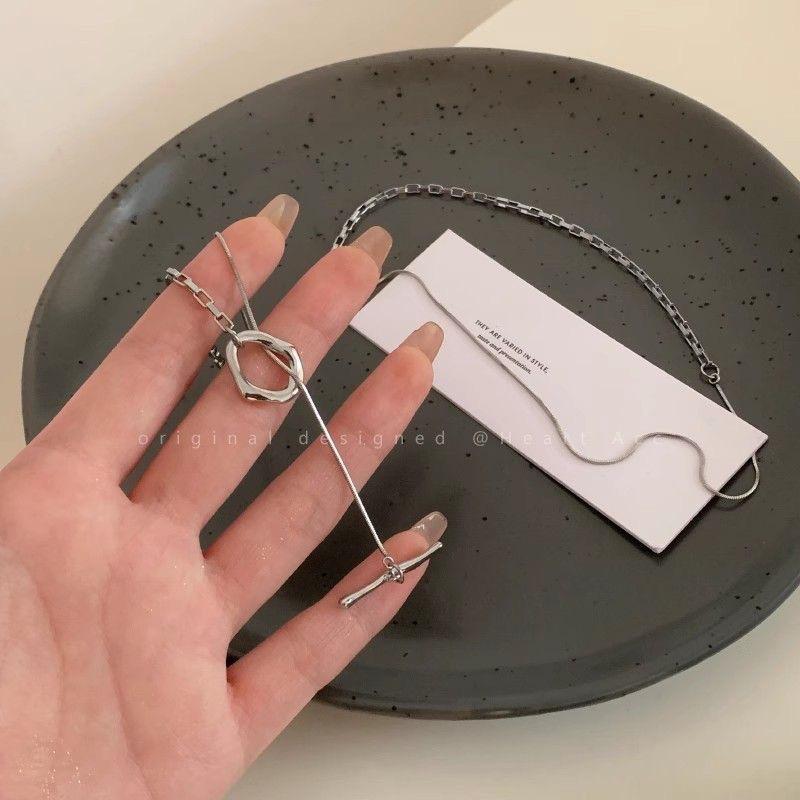 Women's Titanium Steel OT Buckle Necklace - Luxury Autumn/Winter Sweater Chain