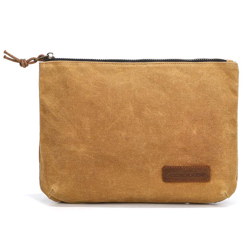 Versatile Retro Batik Canvas Men'S Clutch Bag, Light Storage Certificate, Soft Bread Four Colors Optional