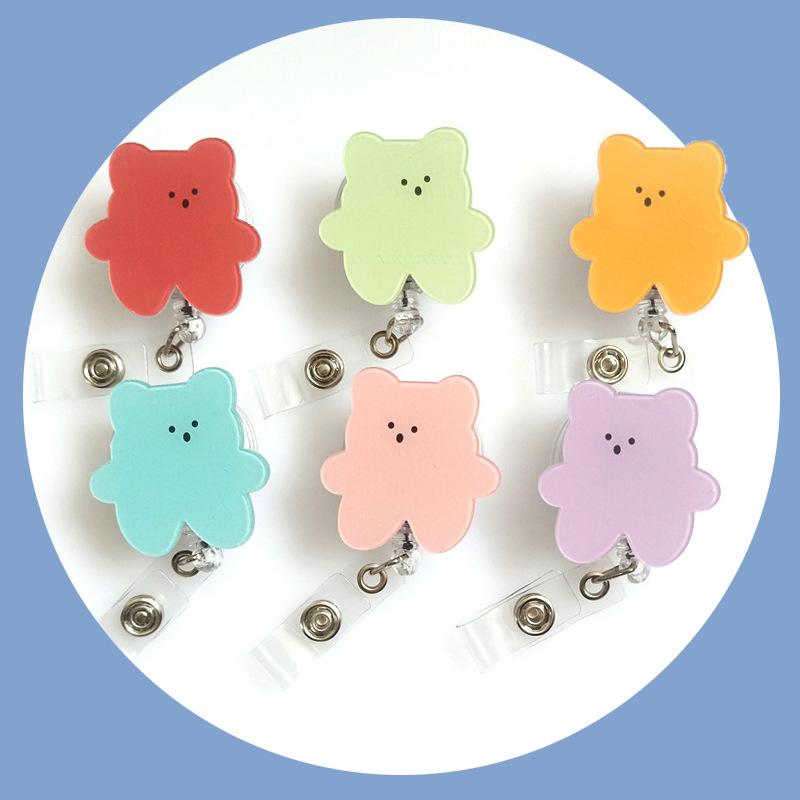 Carretel Retrátil para Crachá Estrela Xadrez para Estudantes Enfermeiras Retrátil Trabalhador Mulheres Porta-Identidade Escola Cordão Clipe Cartão de Trabalho Médico Clips de Puxar