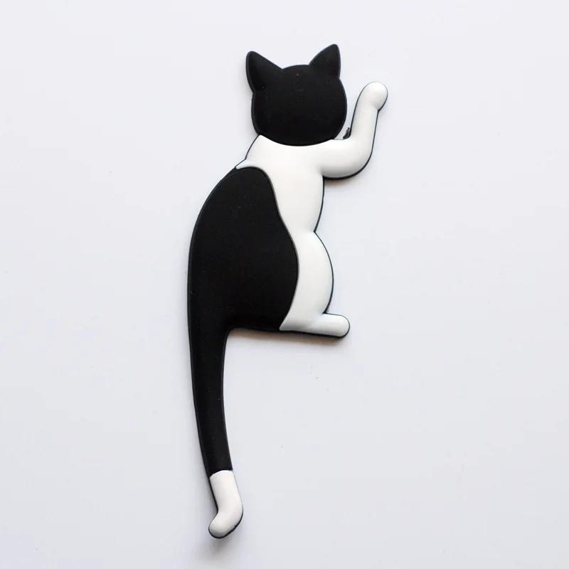 Magnetic Cartoon Cat Refrigerator Sticker Fridge Magnet Hanging Hook Tail Fridge Magnet Hook Door Home Decorations Souvenir