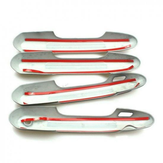 For Toyota RAV4 19-24 Glossy Black Exterior Side Smart Door Handle Cover Trim