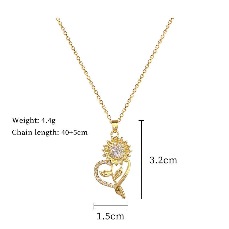 White Synthetic Zircon Flower Jewelry Sets Earrings Necklace for Women
