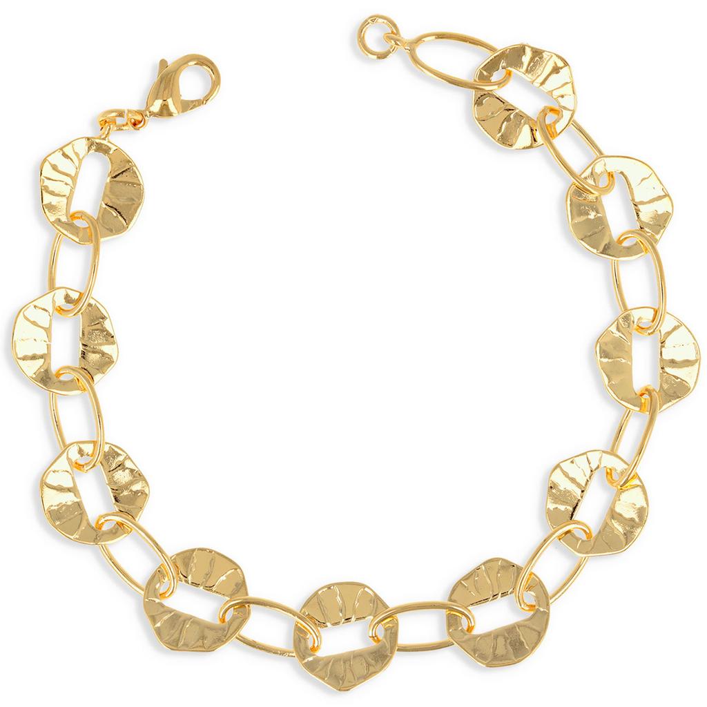 Les Trésors De Lily [R7188] - Collier Plaqué Or 'Cleopatra' doré - 45 cm 13 mm