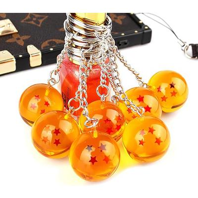 1 Pcs Cartoon Dragon Ball Keychain, Dragon Ball Super Keychain Dragon Ball with Pendant, Dragonball Child 4 Keychain Ball Stars