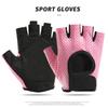 1 Pair Half Finger Gloves for Cycling Gym Fitness Anti Slip Shockproof Breathable Summer Outdoor Sports