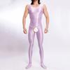 Body da uomo sottile, grande, lucido, lustroso, setoso, aderente, con cavallo aperto, tuta sexy, biancheria intima intima, abbigliamento per il sesso, body da discoteca