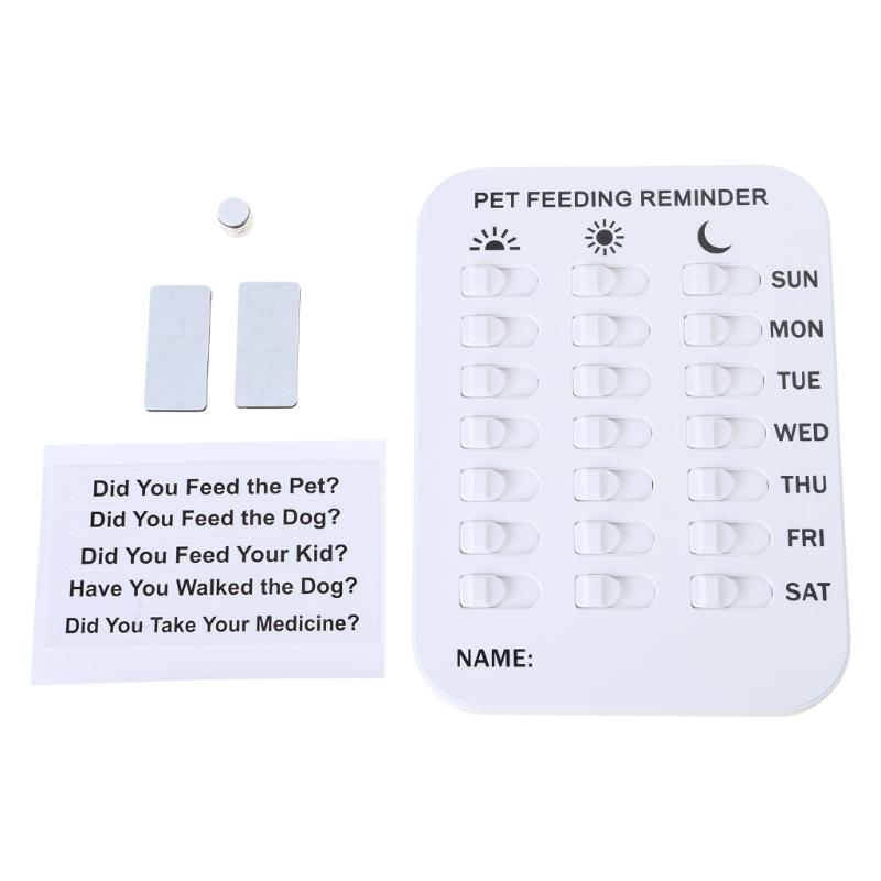Dog Feeding Reminder Magnetic Reminder Sticker 2 Times 3 Times a Day Indication Chart Prevent Overfeeding or Obesity