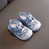 Frühling und Herbst 0-1-2 Jahre altes Baby Schuhe mit eckiger Öffnung Kleinkind Sprechende Schuhe Babyschuhe Weichsohlige Schuhe Stoffsandalen Prinzessinnenschuhe