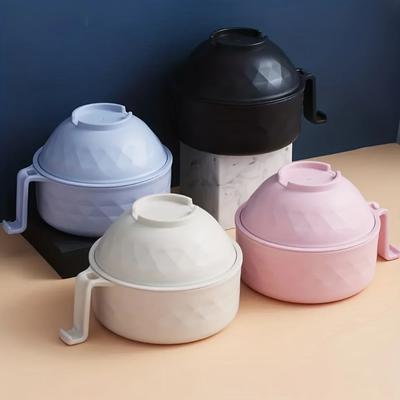 1 conjunto Tigela de Ramen, Cozedor de Ramen para Microondas Tigela para Macarrão Instantâneo Com Hashis, Macarrão Ramen Rápido