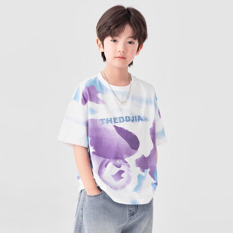 Duoduo Jia Boys' Tie-Dye Cotton Short Sleeve T-Shirt
