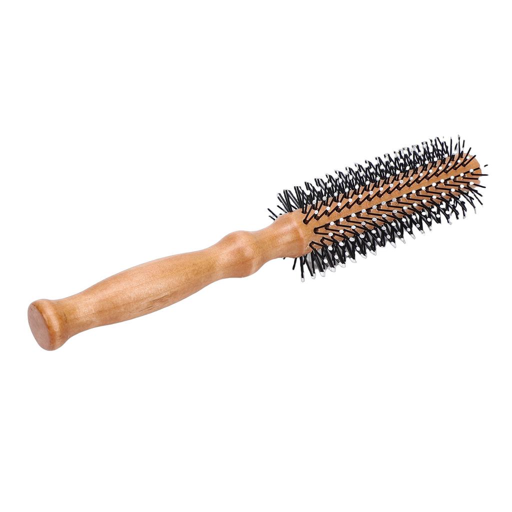 Round Curling Comb Wooden Anti Static Handle Reduces Frizz Round Styling Brush for Hair Salon Home Use Large 9.17 X