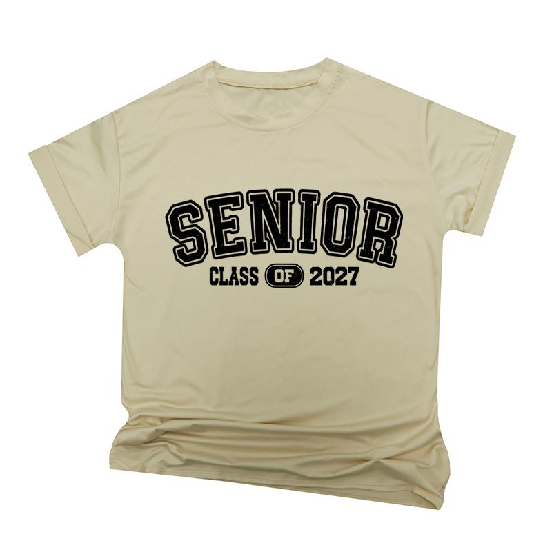 Vintage Senior 2027 Class Of 2027 Seniors Graduation 2026 Senior 27 Tshirt Unisex Unisex Short Sleeve Fashion Tshirts