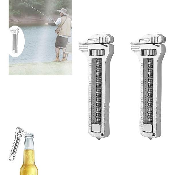 Compact Titanium Multitool, Multifunctional Adjustable Wrench Alloy Tool, Mini Portable Bottle Opener (5Pcs) 2pcs
