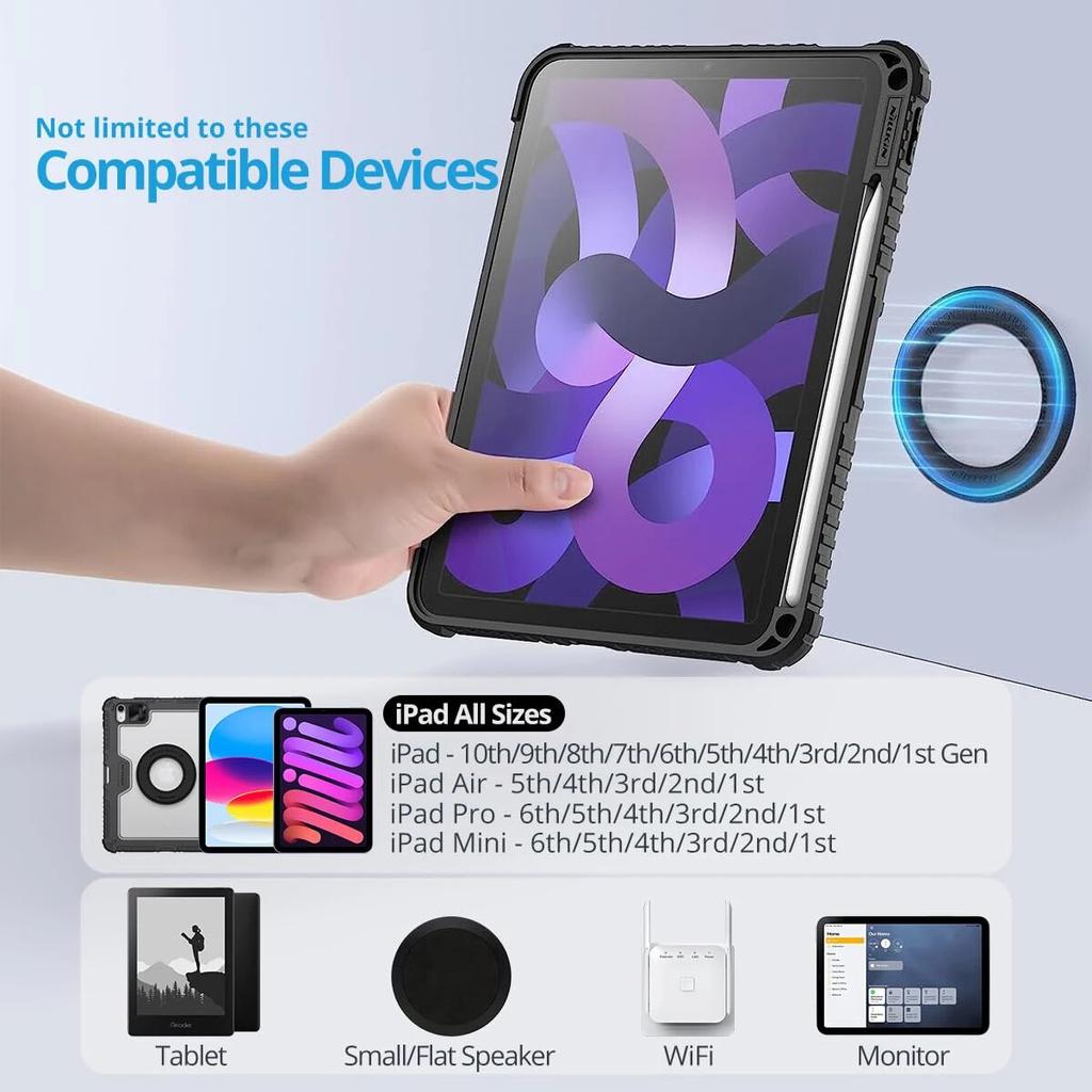 Magnetische Tablet-Wandhalterung, iPad-Halterung, Halterungsmagnet für iPad, SnapHold-Magnetaufkleber für Zuhause, Büro, Kühlschrank