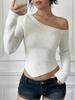 2026 Autumn/Winter Off-the-Shoulder Knit Top - Sexy European & American Design