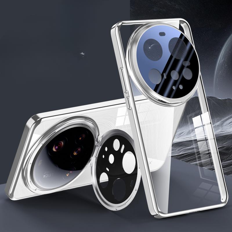 Xiaomi 15ultra Phone Case Transparent Lens Stand Xiaomi Magnetic Anti-Drop 15u Electroplated Business Man