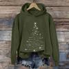 Ladies' Christmas Printed Casual Long Sleeved Round Neck Sports Hoodie Top