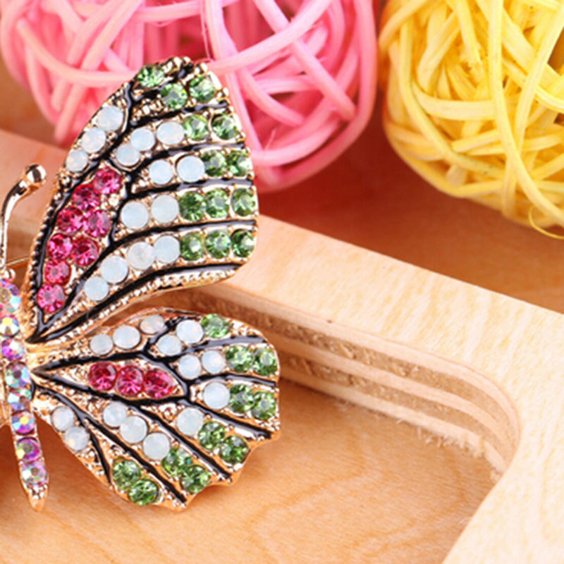 Butterfly Brooch Pin Gold Women Dress Wedding Bridal Brooch Pin