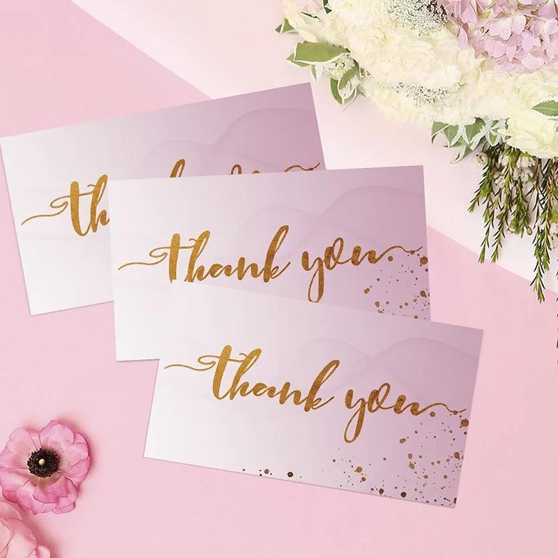 50PCS Thank You Cards Small Business Gift Cards Wedding Thank You Card HK01