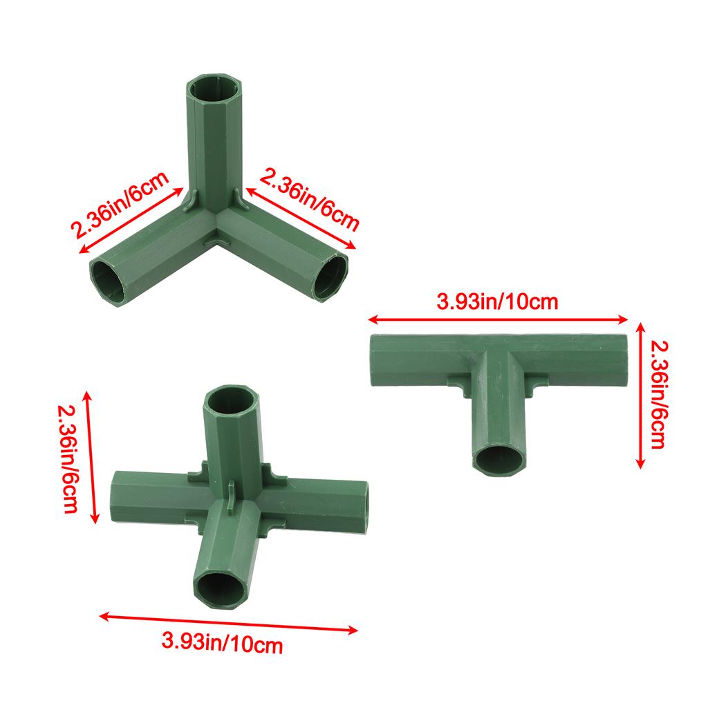 For Climbing Plants Four-Way Connectors Greenhouse Frame Connectors Greenhouse Setup Outdoor Gardening Applications