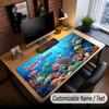 Fish Ocean Theme Custom Mouse Pad Personalized With Name Text Customized Desk Mat For Office Home Decor