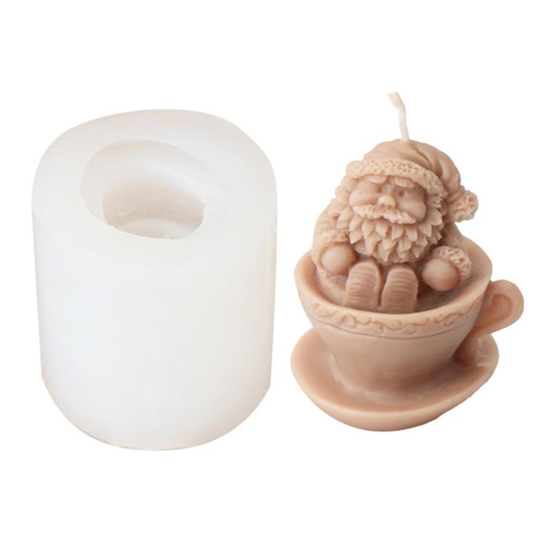 Christmas Silicone Candle Mold Crafting and Festival Decors Moulds Silicone Texture Present for Hand-Making Enthusiasts