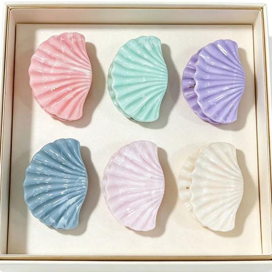 Hair Clip for Thick Strong Grip Claw, Pearlescent Gradient Shell Design Clip, Shiny Lightweight Portable Accessories Daily Wear Beach Vacation Gentle