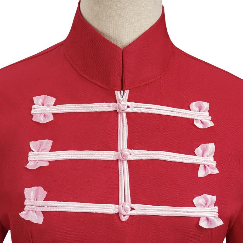 Silver Soul Kagura Kung Fu Dress Cheongsam Black Pants Dress Halloween Dress Tang Dress Practice Dress