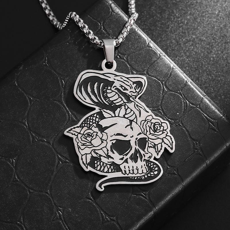 Stainless Steel Nordic Odin Rune Irish Celtic Trinity Knot Pendant Necklace Men Women Lucky Amulet Jewelry