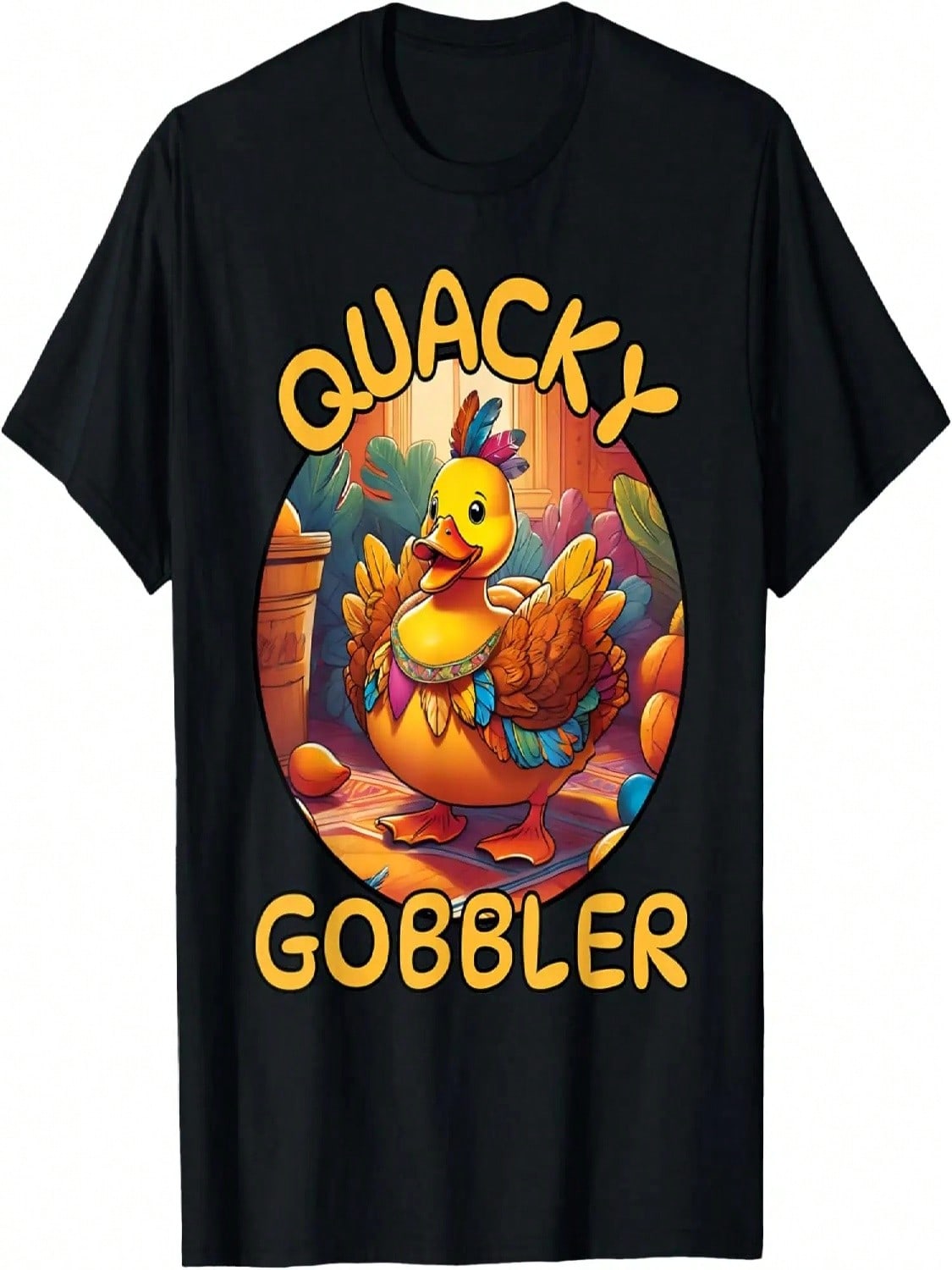 Thanksgiving Quacky Gobbler Cruise Duck Turkey Feathers Fun T-Shirt S разноцветный
