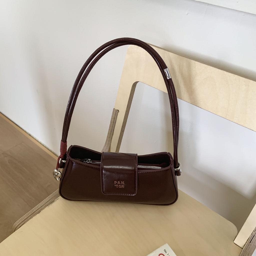 2025 Spring and Summer New Simple Design Shoulder Bag Popular Fashion Trend Underarm Bag Texture Dumpling Bag Women
