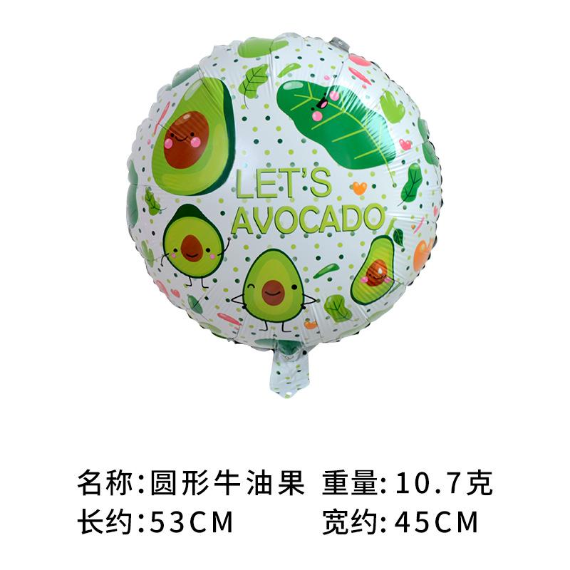 Mexican Summer Party Decorated Fruit Balloon Tropical Cactus Pineapple Watermelon Taco Strawberry Aluminum Balloon